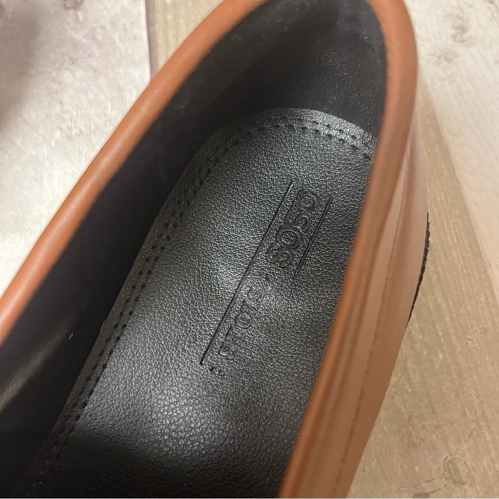 NWOT Asos Brown Chain Loafers Size 8 - Picture 7 of 10
